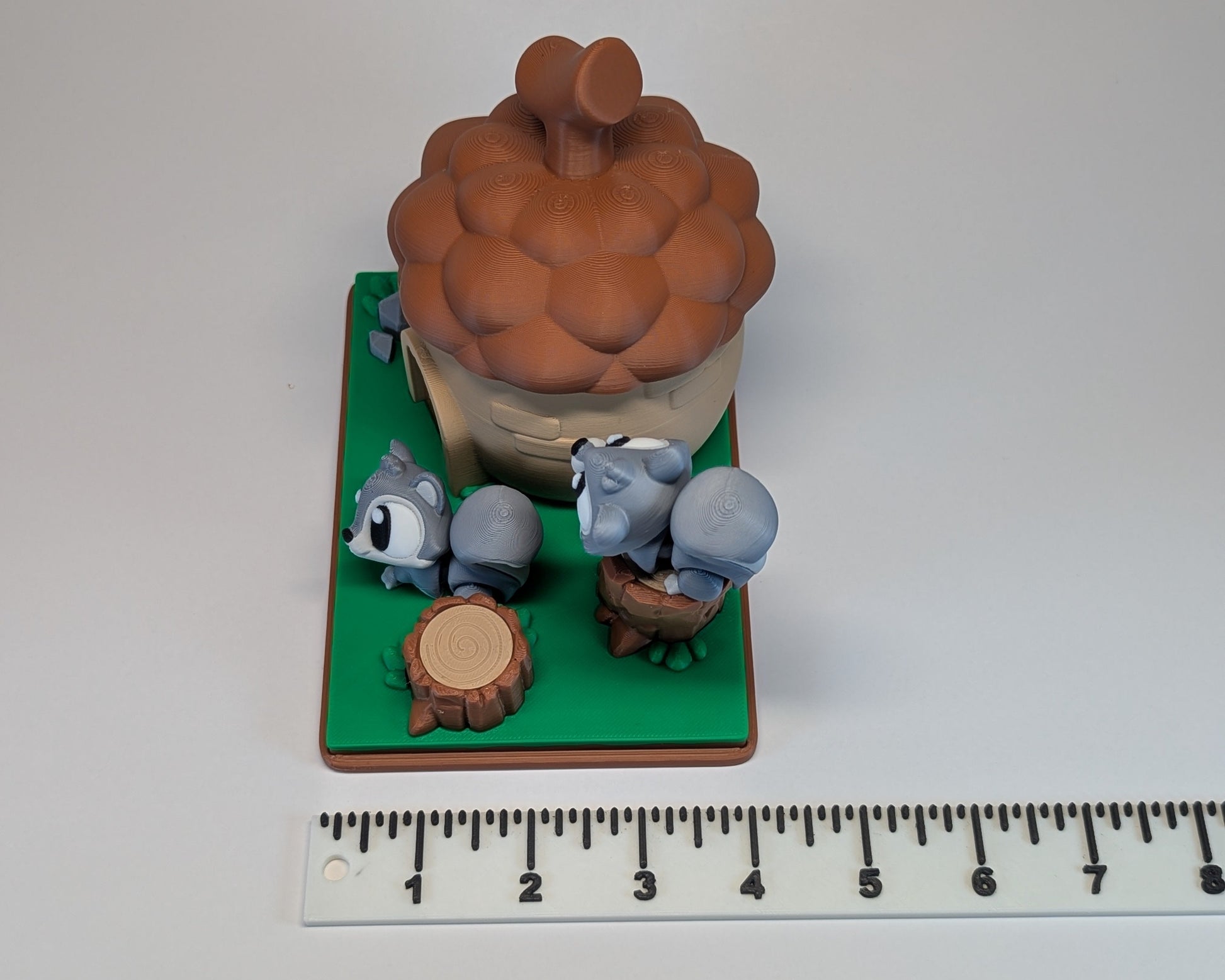 Acorn Home Tiny Habitat Depth View being measured