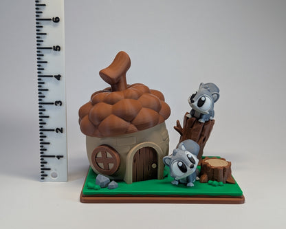 Acorn Home Tiny Habitat Height being measured