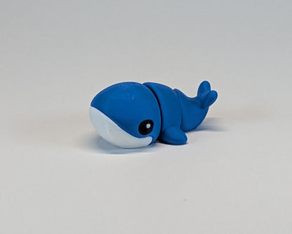 Blue Whale  Jiggle Pet Left Side