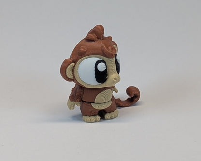 Single Cute Critter Monkey Standing Looking Right

