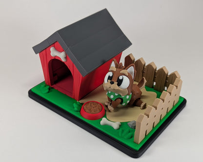 Doghouse Tiny Habitat with Yorkshire Terrier Angled View 2