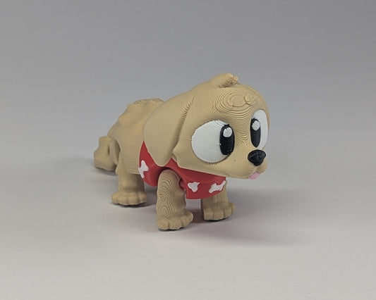 Golden Retriever Standing Left Angled View