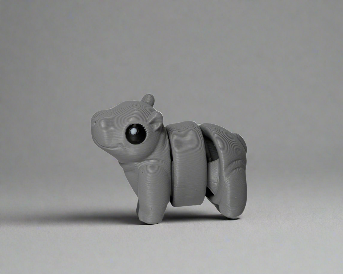 Hippo Jiggle Pet Mini Flexi Animal Facing Left