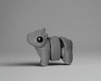 Hippo Jiggle Pet Mini Flexi Animal Facing Left