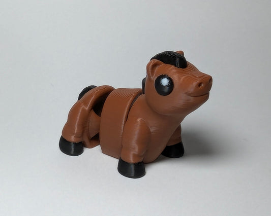 Horse Jiggle Pet Mini Flexi Animal Looking Right