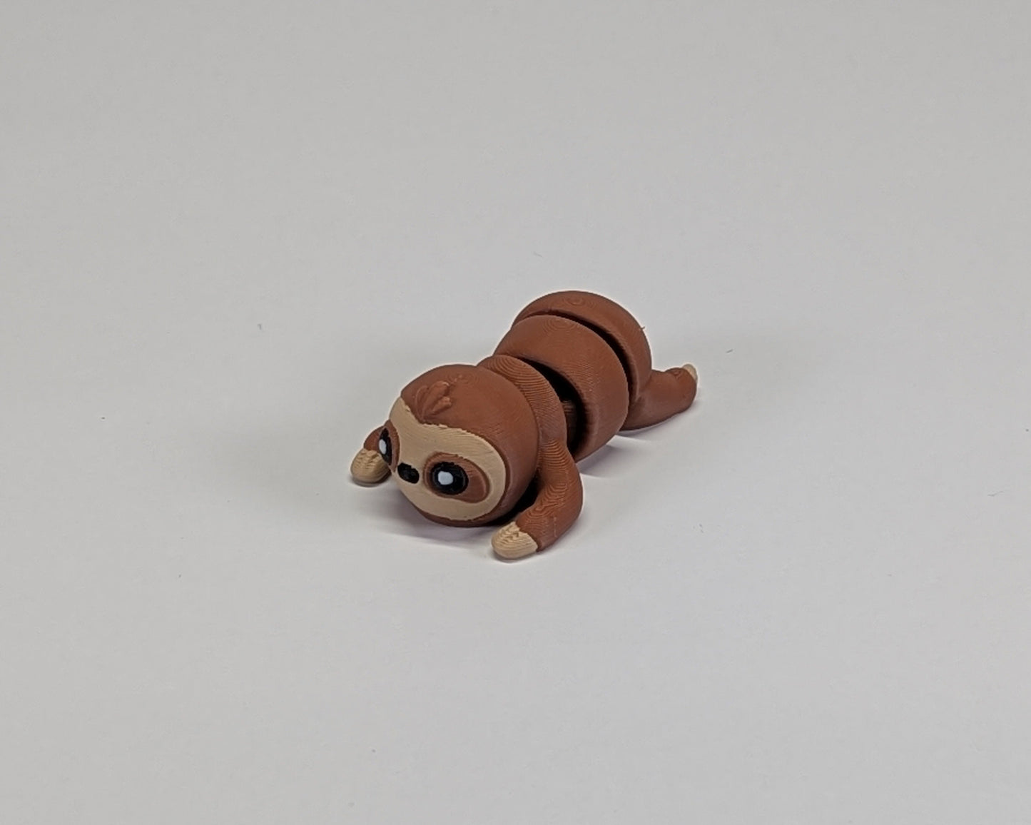 Jiggle Pet Mini Flexi Animal Sloth Laying Forward