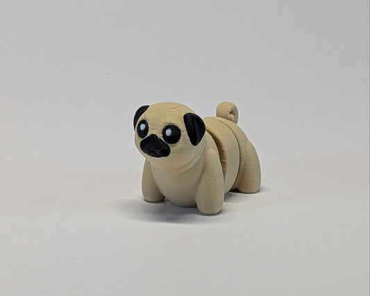 Jiggle Pet Pug Front Three Quarters Left View