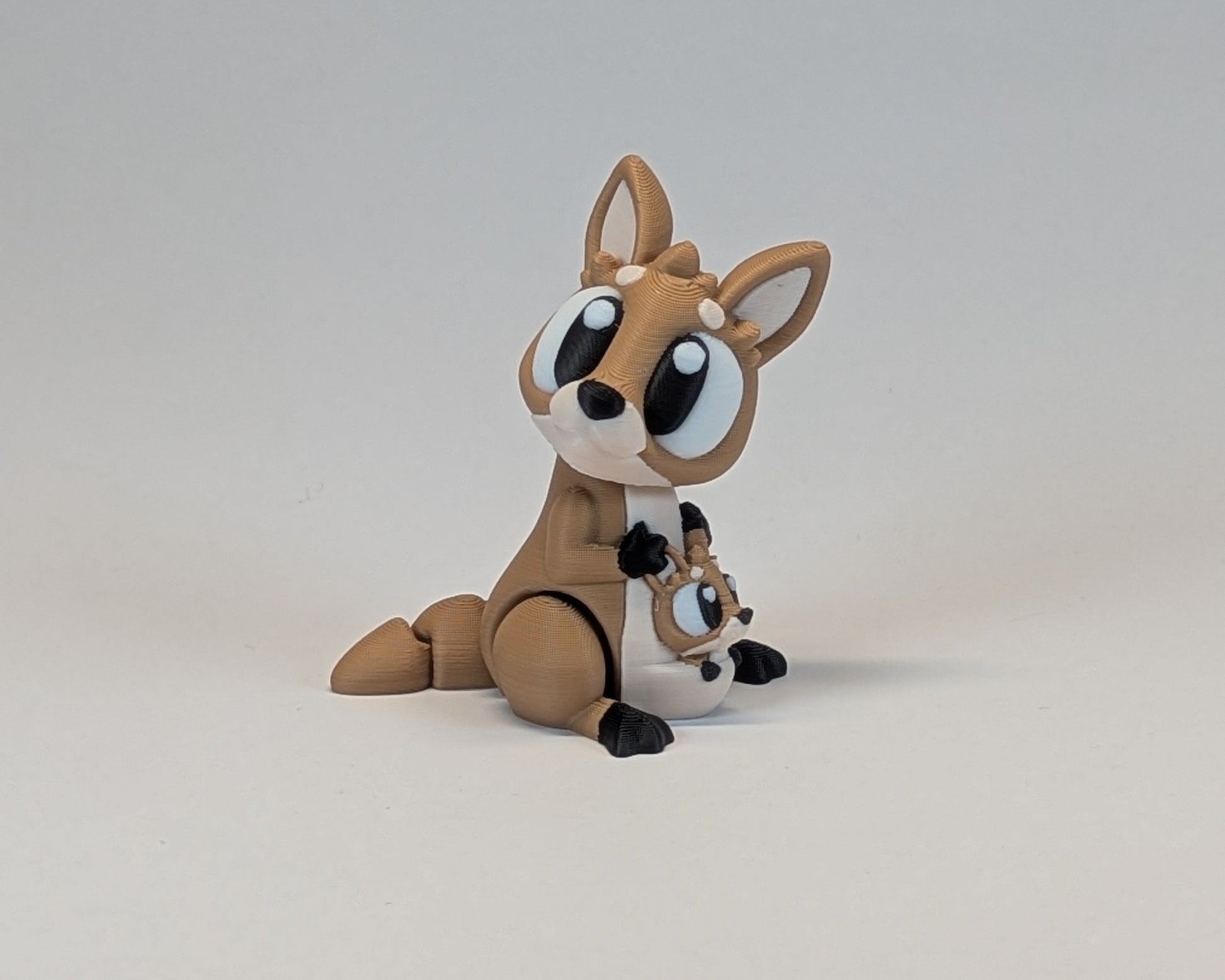 Kangaroo Facing Sideways with Joey in her pouch