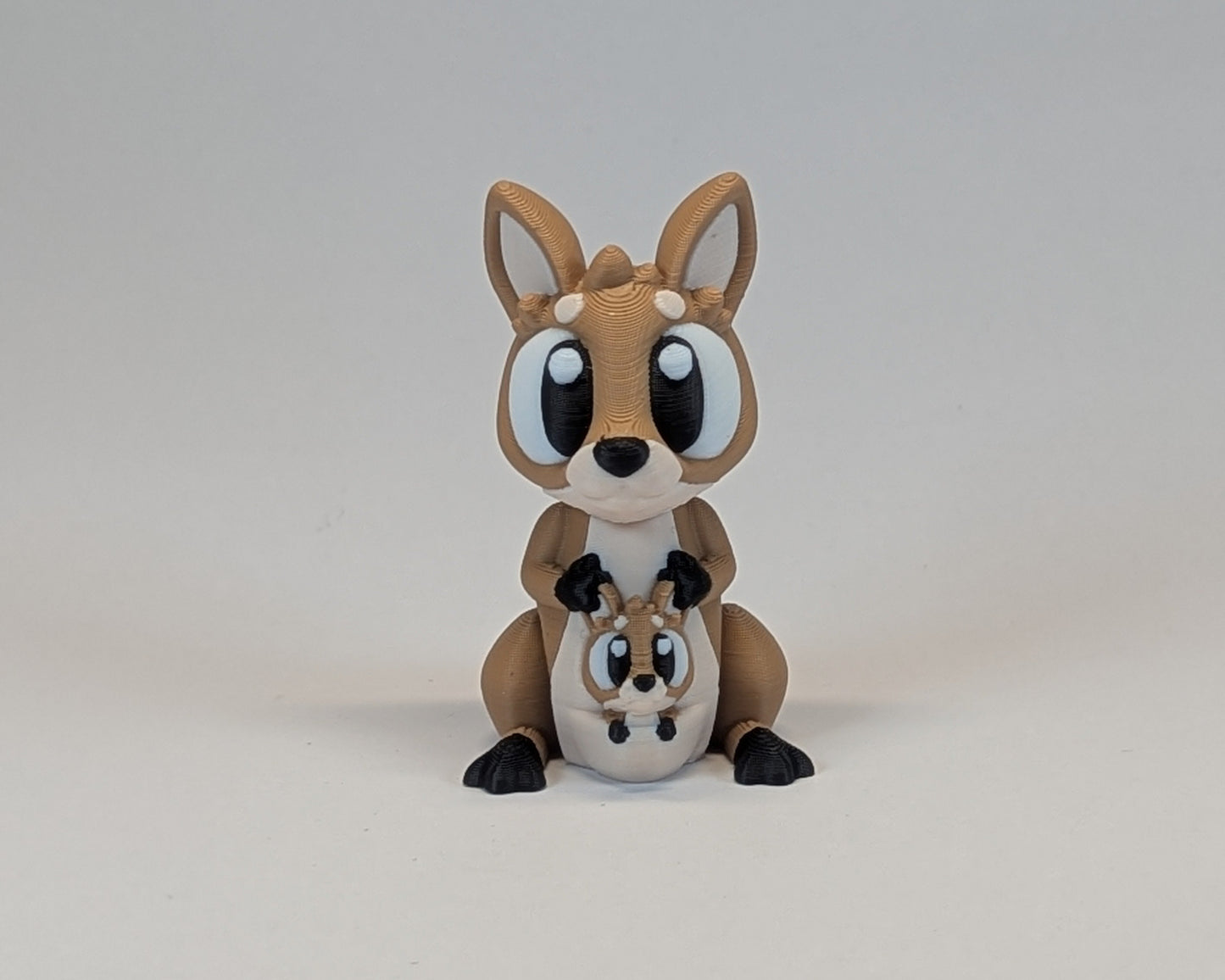 Kangaroo with Joey looking at camera