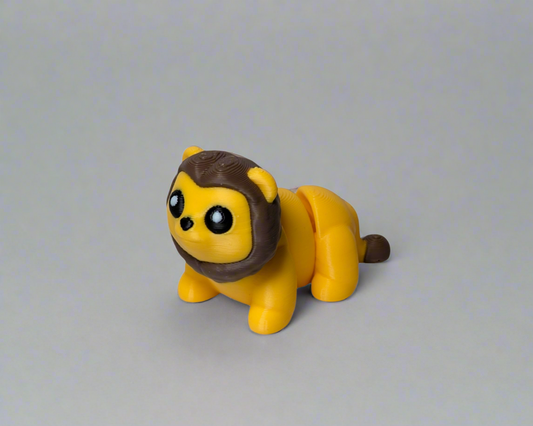 Lion Jiggle Pet Mini Flexi Animal Looking Left