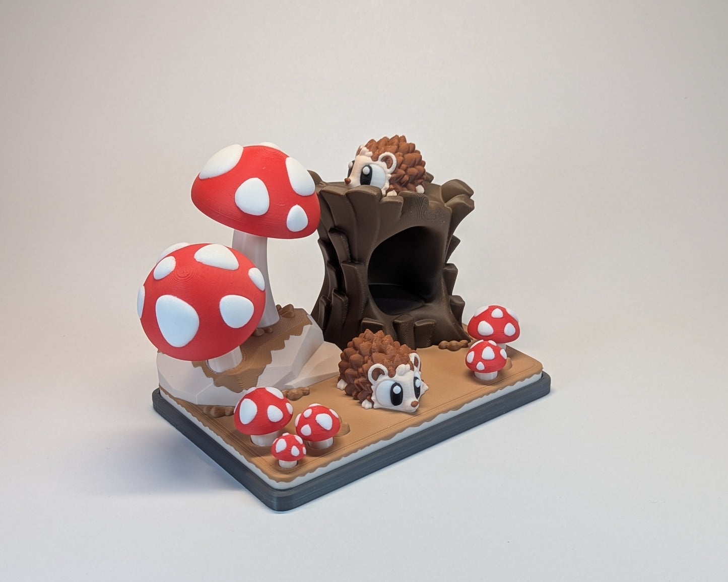 Mushroom Forest Tiny Habitat play place for Hedgehog cute critter