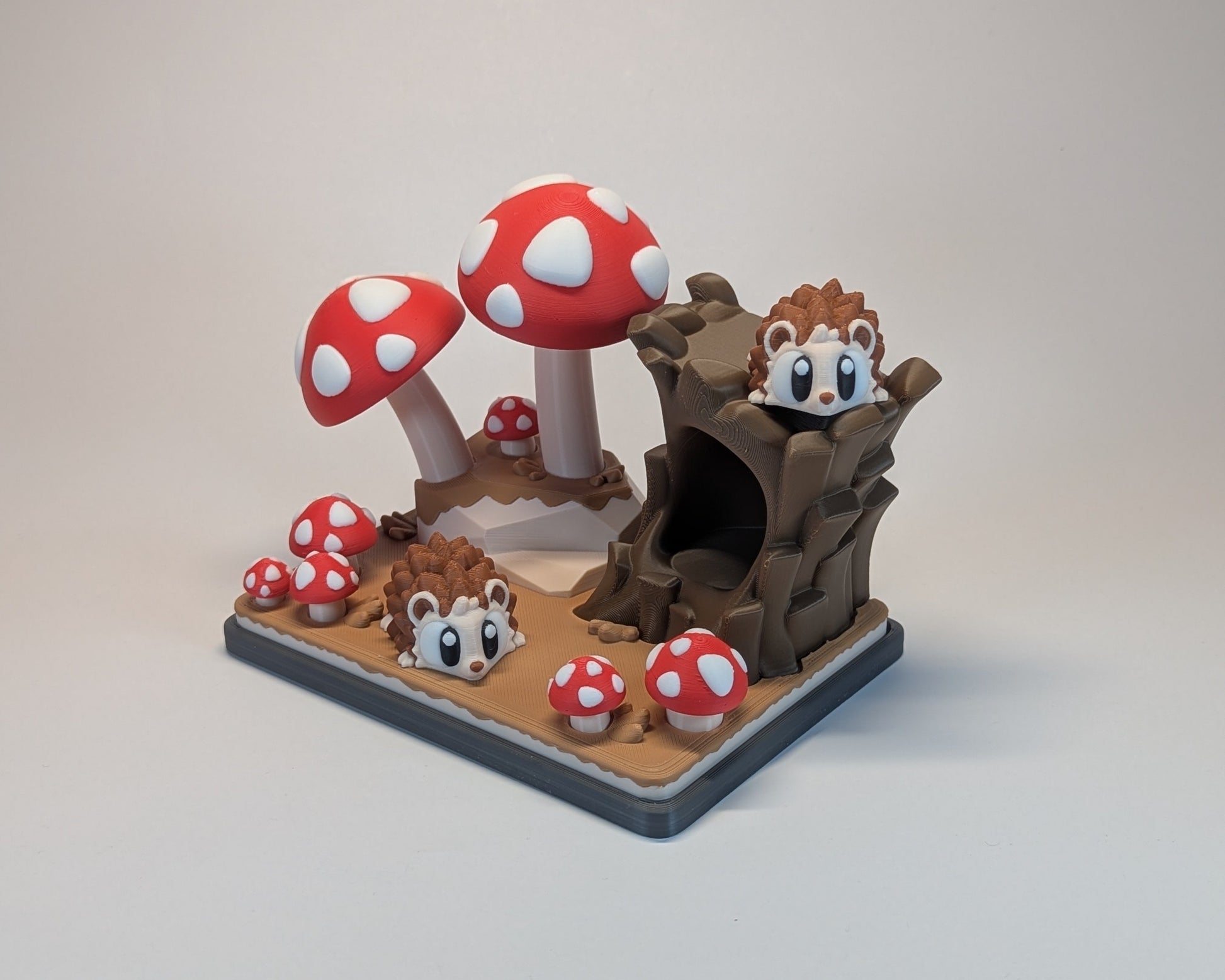Mushroom Forest Tiny Habitat play place for Hedgehog cute critter
