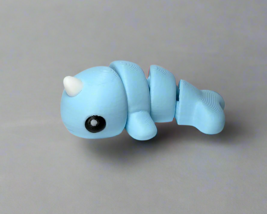 Narwal Jiggle Pets Mini Flexi Animal Facing Left