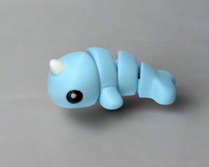 Narwal Jiggle Pets Mini Flexi Animal Facing Left