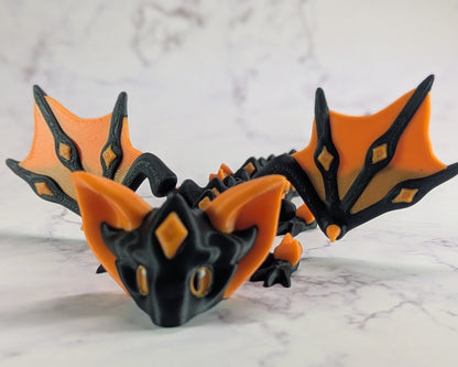 Nightstone Dragon In Black Orange Combo forward facing