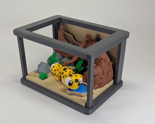 Reptile Terrarium Tiny Habitat viewed at an angle