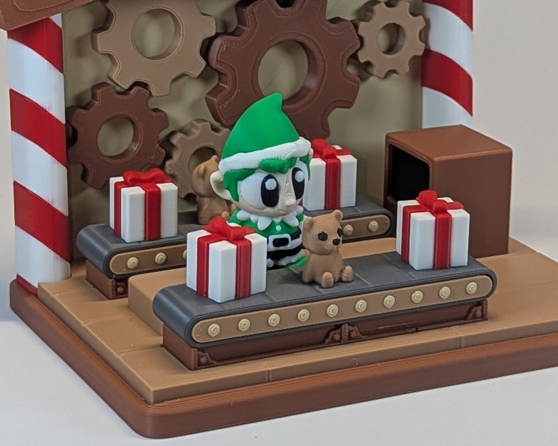 Santa's Workshop with Elf zoomed in