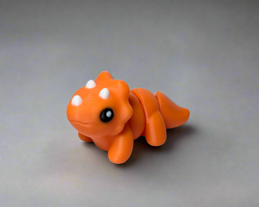 Triceratops Jiggle Pet Mini Flexi Animal Looking left
