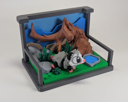 Woodlands Tiny Habitat with possum